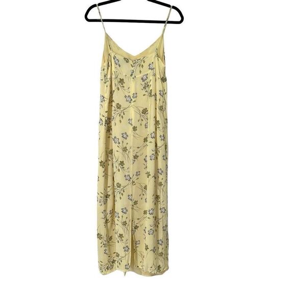 90’s American Eagle Yellow Ditzy Floral Spaghetti Strap Midi Maxi Dress Sz 6 Wom - Picture 2 of 9